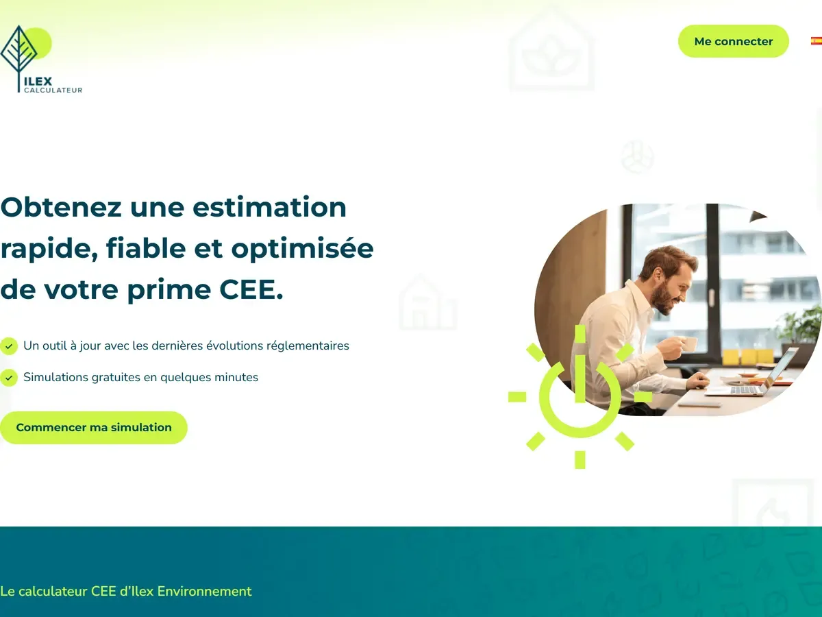Aperçu du site Ilex Calculateur CEE