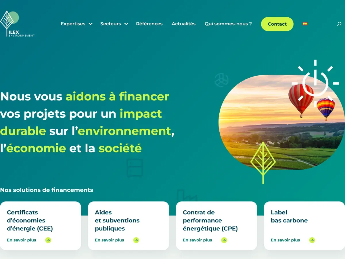 Aperçu du site Ilex Environnement