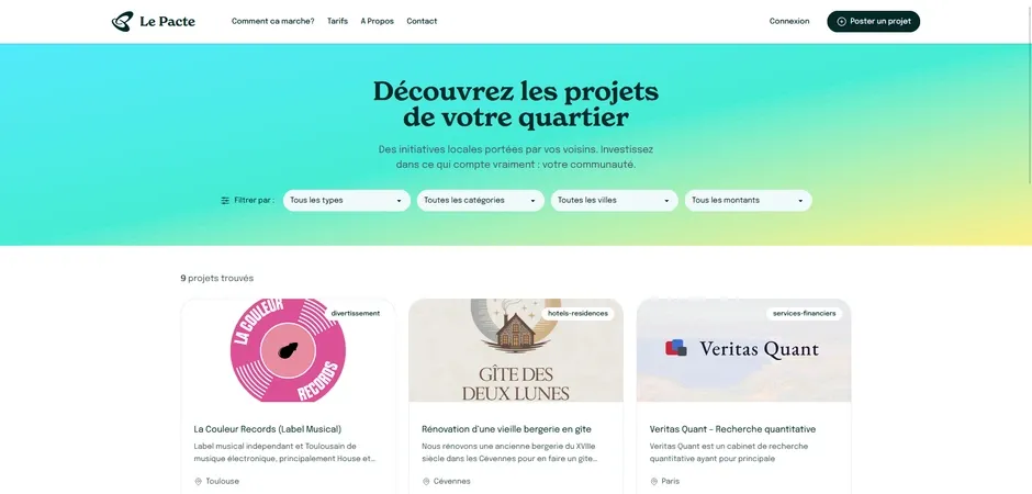 Aperçu du site Le Pacte