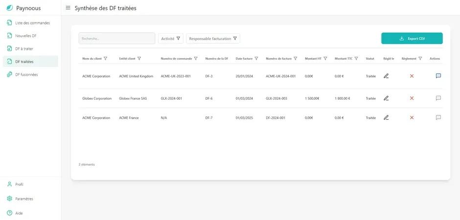 Aperçu du site Paynoous