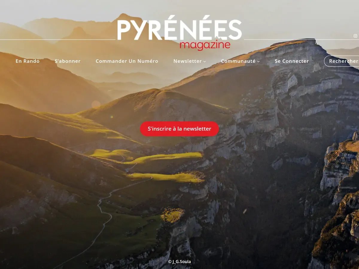 Aperçu du site Pyrénées Magazine